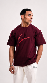 Crimson Script Tee
