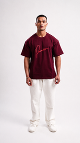 Crimson Script Tee